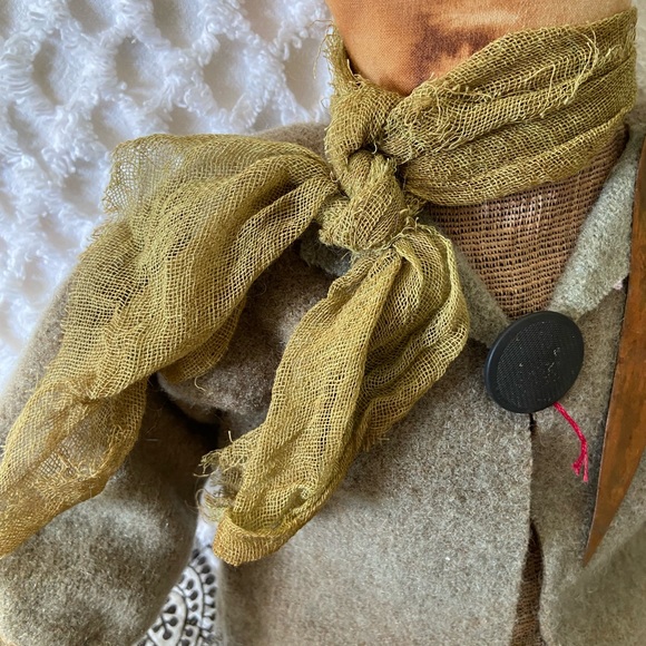 Primitive Handmade Folk Art Raggedy Ann Doll “Turnip” - Picture 5 of 10